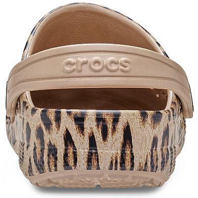 Crocs Baya Kids Leopard Print Clogs