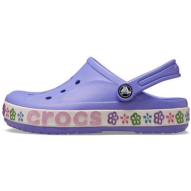 Crocs Bayaband Flower Band Toddler Girl Slip-On Clogs