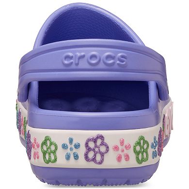 Crocs Bayaband Flower Band Toddler Girl Slip-On Clogs