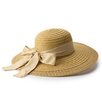 Women's LC Lauren Conrad Lace Edge Floppy Hat With Tie Trim