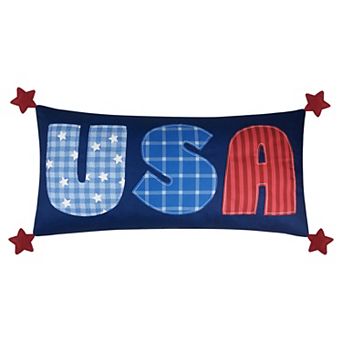 Celebrate Together™ USA Plaid Decorative Pillow with Star Accents