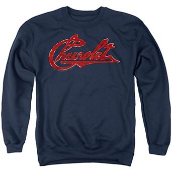 Men's Chevrolet Script Distressed Graphic Sweatshirt