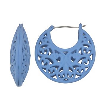 Simply Vera Vera Wang Red Tone Click-It Filigree Hoop Earrings