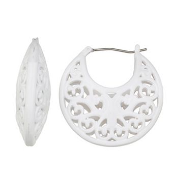 Simply Vera Vera Wang Red Tone Click-It Filigree Hoop Earrings