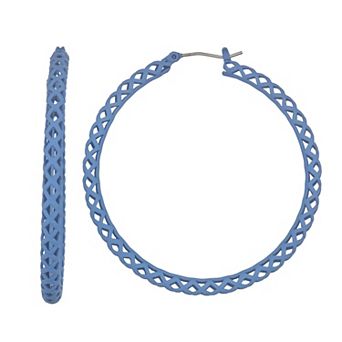 Simply Vera Vera Wang Red Tone Large Click-It Filigree Hoop Earrings