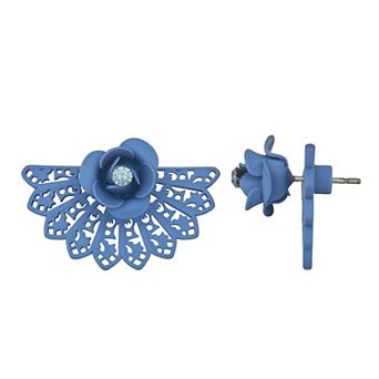 Simply Vera Vera Wang Red Tone Filigree Flower Floater Earrings