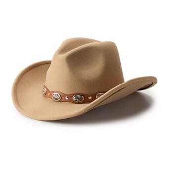 Women's Sonoma Goods For Life® Felt Cowboy Hat With Conch Belt