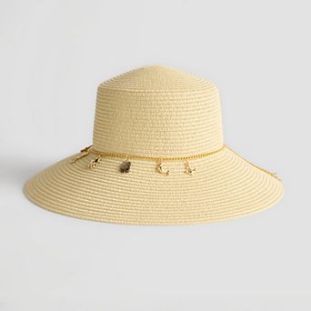 Women's Sonoma Goods For Life® Straw Downbrim Hat With Charm Chain