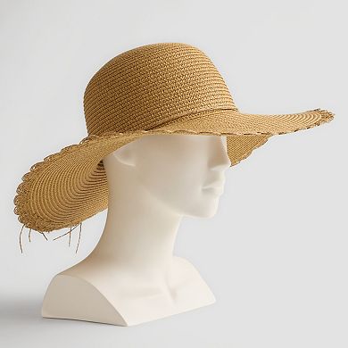 Women's Sonoma Goods For Life® Lace Edge Straw Floppy Hat