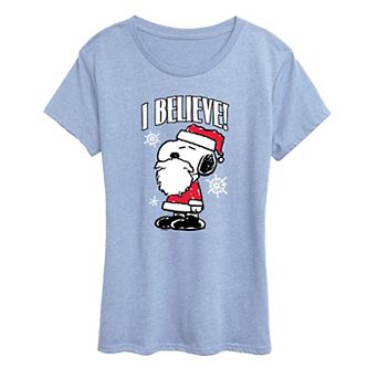 Women's Peanuts Snoopy I Believe Graphic Tee
