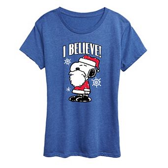 Women's Peanuts Snoopy I Believe Graphic Tee