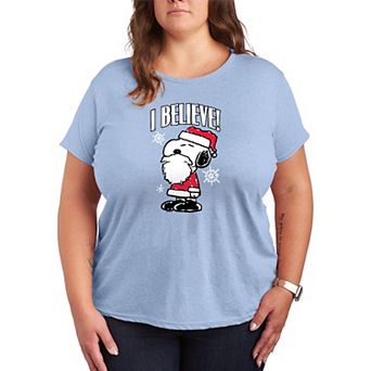 Plus Size Peanuts Snoopy I Believe Graphic Tee