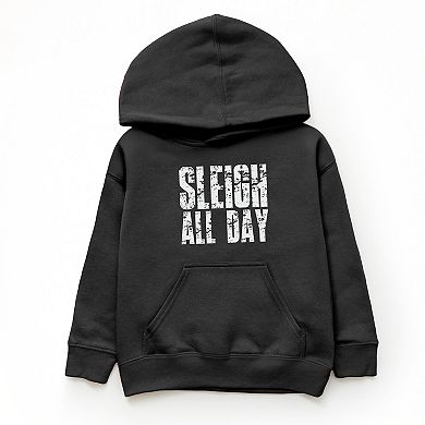 Sleigh All Day Block Distressed - Youth Graphic Hoodie
