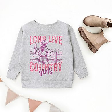 Long Live Country Girls Glitter - Youth Graphic Sweatshirt