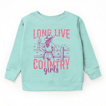 Long Live Country Girls Glitter - Youth Graphic Sweatshirt