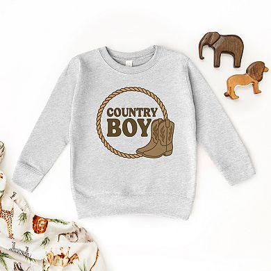 Country Boy Rope and Boots - Toddler Graphic Sweatshirt