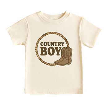 Country Boy Rope and Boots - Toddler Short Sleeve Graphic T-Shirt
