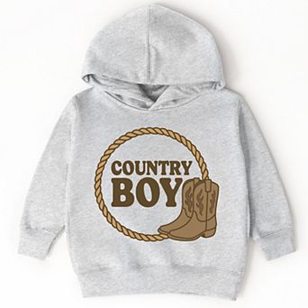 Country Boy Rope and Boots - Toddler Hoodie