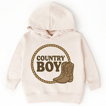 Country Boy Rope and Boots - Toddler Hoodie