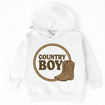 Country Boy Rope and Boots - Toddler Hoodie