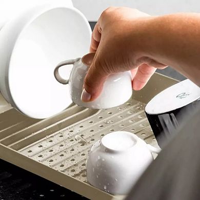 OU Kitchen Sink Organizer Set 3pc, Dish Rack, Cutlery Drainer & Soap Dispenser with Sponge Holder