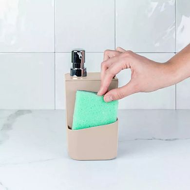 OU Kitchen Sink Organizer Set 3pc, Dish Rack, Cutlery Drainer & Soap Dispenser with Sponge Holder