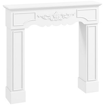 HOMCOM Baroque Fireplace Mantel, Fireplace Surround with Leg