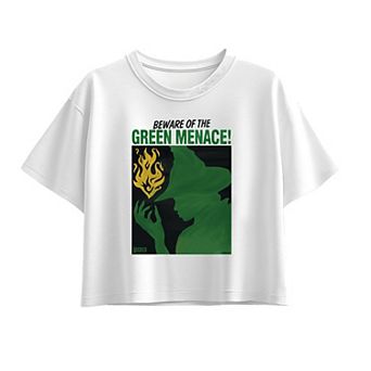Girls 7-16 Wicked For Good Beware Of The Green Menace! Boxy Tee