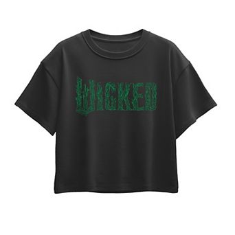 Girls 7-16 Wicked For Good Logo Tree Branch Boxy Tee