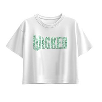 Girls 7-16 Wicked For Good Logo Tree Branch Boxy Tee