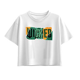 Girls 7-16 Wicked For Good Logo Ripped Boxy Tee