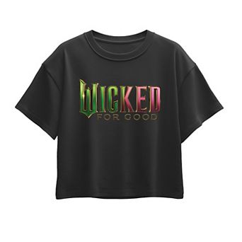 Girls 7-16 Wicked For Good Logo Boxy Tee