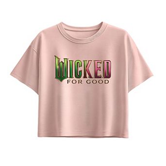 Girls 7-16 Wicked For Good Logo Boxy Tee