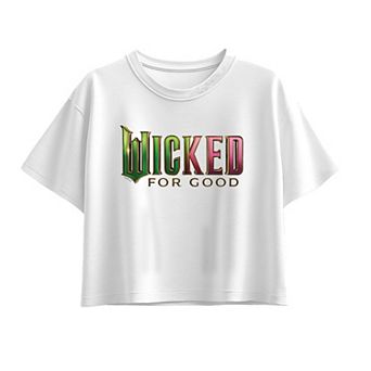 Girls 7-16 Wicked For Good Logo Boxy Tee
