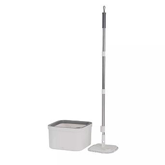 OU Spin Mop with Clean Dirty Water Separation Bucket, 360° Rotating Mop Bucket with Extra Refill