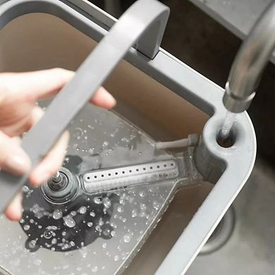 OU Spin Mop with Clean Dirty Water Separation Bucket, 360° Rotating Mop Bucket with Extra Refill