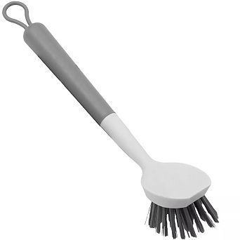 OU Cleaning Scrub Brush, Heavy Duty Cleaning Scrubber Brush for Bathroom & Kitchen, Built-In Scraper