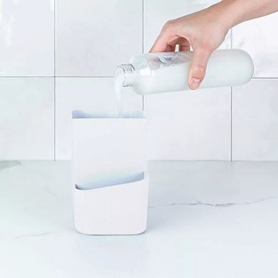 OU 22oz Soap Dispenser with Sponge Holder, Kitchen Soap Pump, Sink Sponge Holder with Drainage