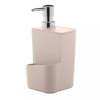 OU 22oz Soap Dispenser with Sponge Holder, Kitchen Soap Pump, Sink Sponge Holder with Drainage