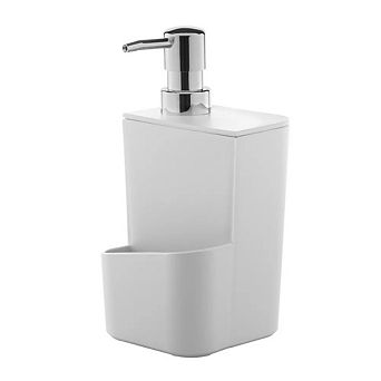 OU 22oz Soap Dispenser with Sponge Holder, Kitchen Soap Pump, Sink Sponge Holder with Drainage