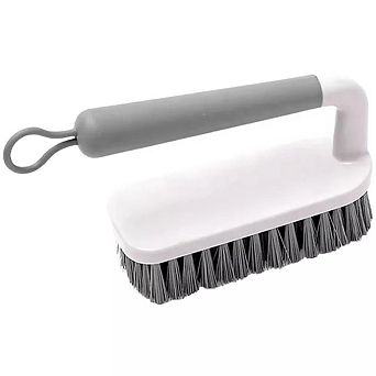 OU Scrub Brush with Ergonomic Handle, All Purpose Bathroom & Kitchen Heavy Duty Cleaning Scrubber