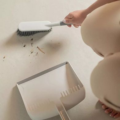 OU Flow Hand Broom with Dust Pan Set, Home Cleaning Brush and Dustpan Combo