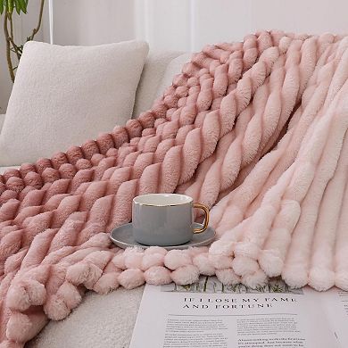 Kate Aurora Lux Ultra Soft and Plush Umbra Ombre Designed Oversized Accent Throw Blanket