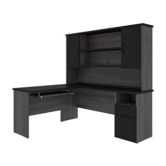 Bestar L-Shaped Desk with Hutch