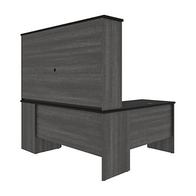 Bestar L-Shaped Desk with Hutch