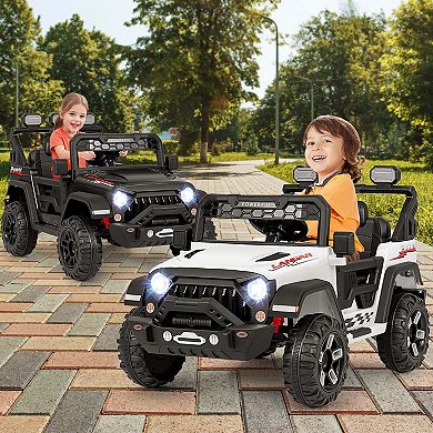 Costway 12V Kids Ride On Truck with 2*12V Motors Spring Suspension & Remote Control