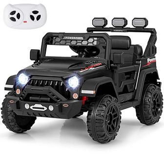 Costway 12V Kids Ride On Truck with 2*12V Motors Spring Suspension & Remote Control