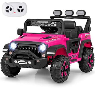 Costway 12V Kids Ride On Truck with 2*12V Motors Spring Suspension & Remote Control
