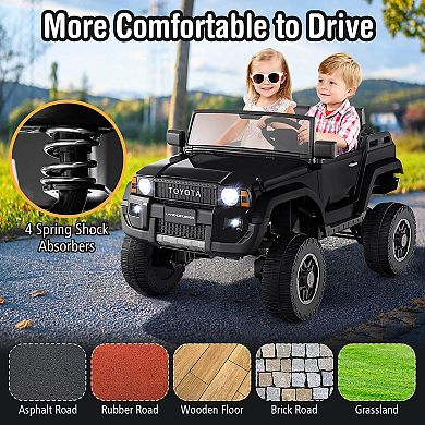 Costway 24V 2 Seater Ride on Car for Kids Licensed Toyota LC250 Ride on Truck with Remote