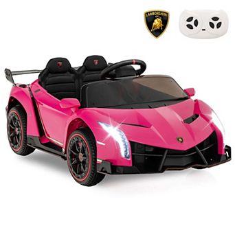 Costway Licensed Lamborghini 4WD Kids Ride-on Sports Car 12V Electric Vehicle with Remote